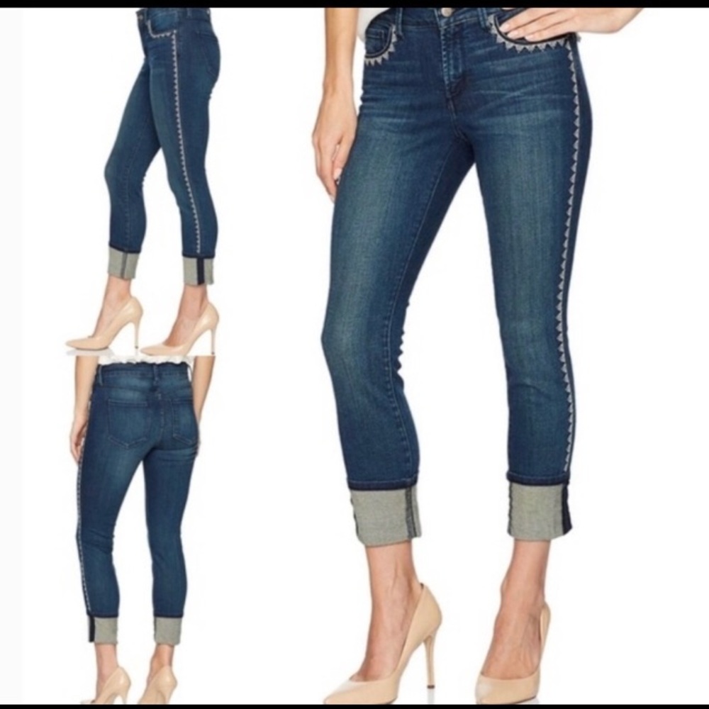 NWT  NYDJ Alina wide cuff ankle jeans size 8P